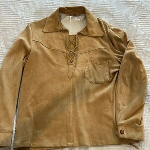 Vintage genuine deer skin light pull over jacket DEERSKIN TRADING POST Medium